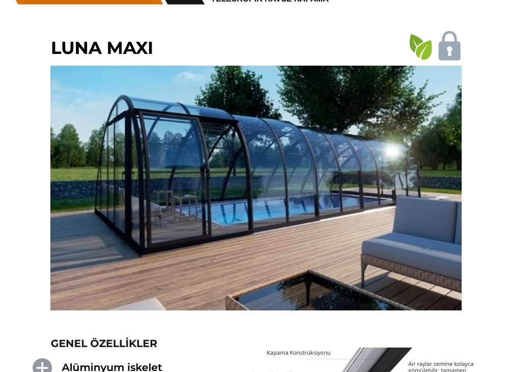 Luna Maxi Teleskopik Havuz Kapama