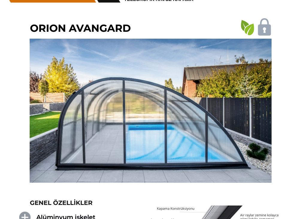 Orion Avangard Teleskopik Havuz Kapama